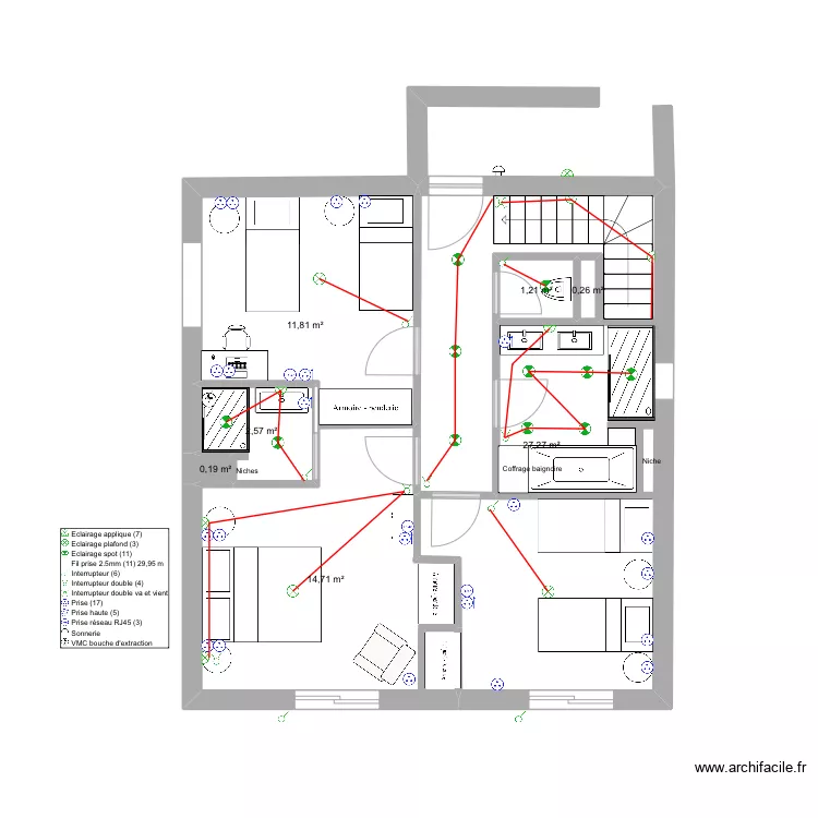 Bandol R+1 villa 1. Plan de 