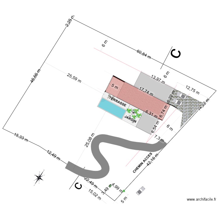 PLAN DE MASSE. Plan de 0 pièce et 0 m2