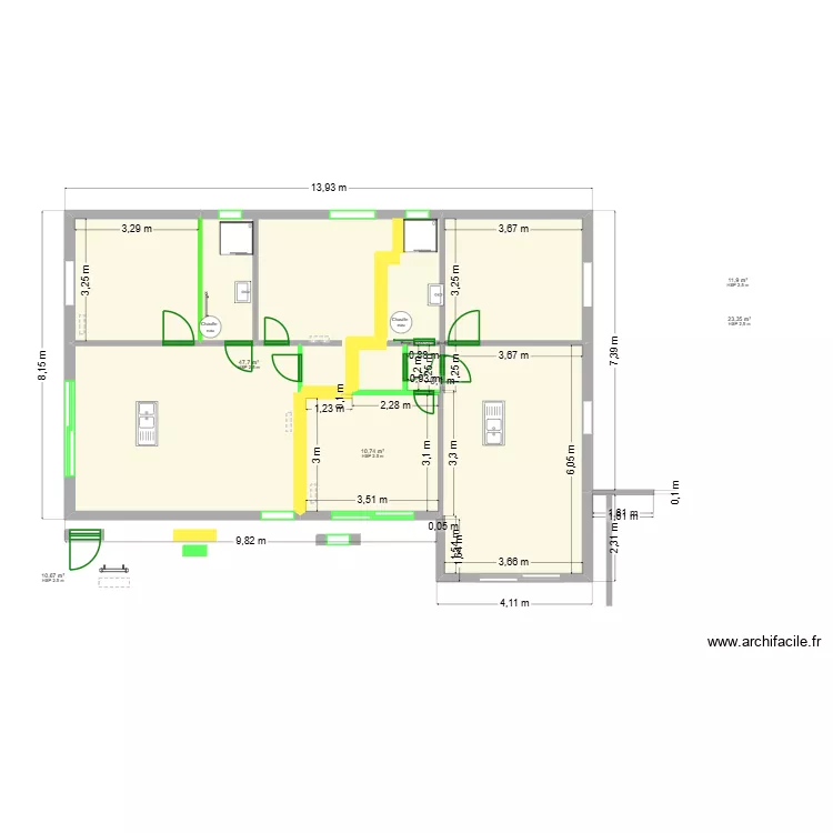 CHANTIER PLOMBIERS. Plan de 5 et 104 m² CHANTIER PLOMBIERS. Plan de 5 et 104 m²