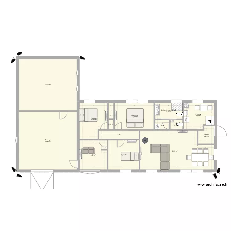 Maisone Brachamps Solution 3. Plan de 14 Pièces et 172 m² Maisone Brachamps Solution 3. Plan de 14 Pièces et 172 m²