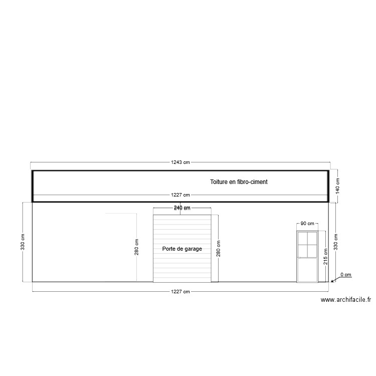 facade S-E. Plan de 0 pièce et 0 m2