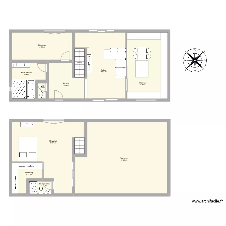 Noisy fin. Plan de 11 et 185 m² Noisy fin. Plan de 11 et 185 m²