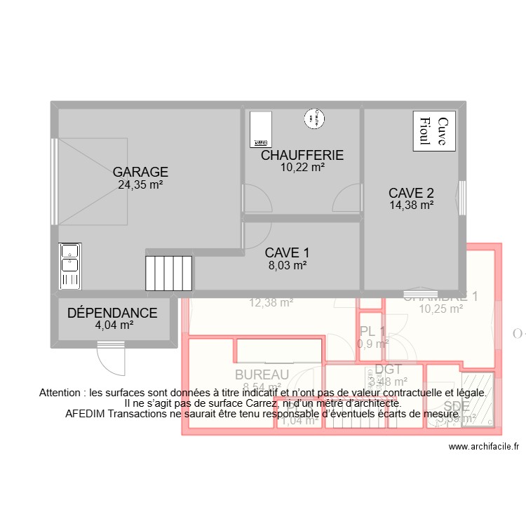 BI 29485. Plan de 26 pièces et 185 m2