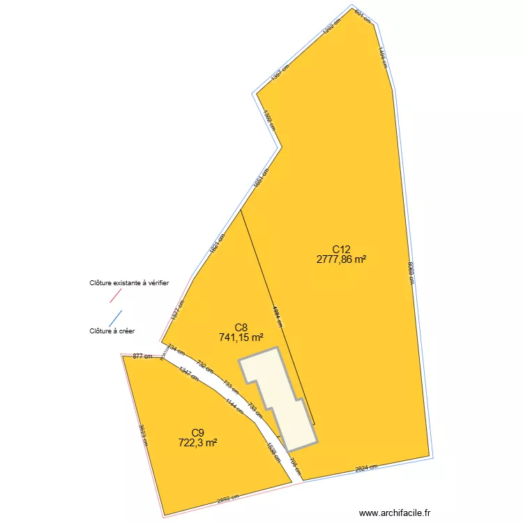 Cadastre géometre. Plan de Cadastre géometre. Plan de