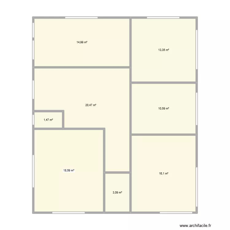 essaie archifacile. Plan de 8  et 99 m²
