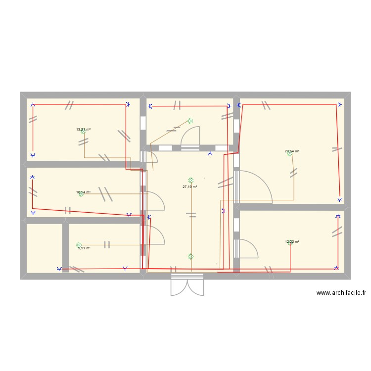 walidala222. Plan de 6 pièces et 94 m2