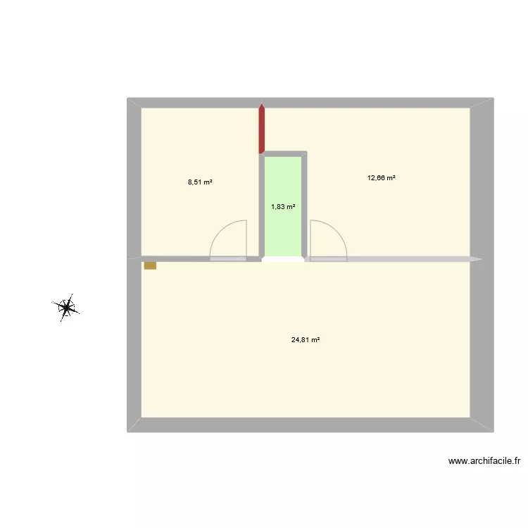 T5 Epinal Etage modif en T2. Plan de T5 Epinal Etage modif en T2. Plan de
