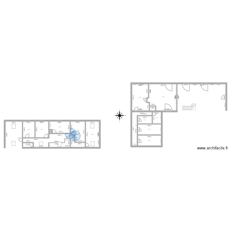 PERCHE 4. Plan de 16 pièces et 183 m2