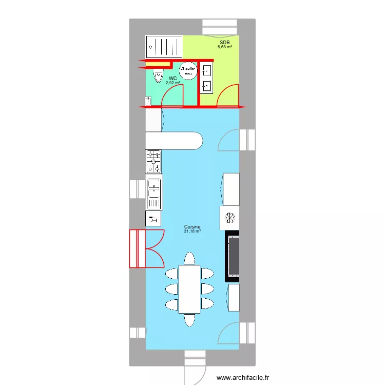 ROBILIARD projet 2. Plan de 4 et 40 m² ROBILIARD projet 2. Plan de 4 et 40 m²