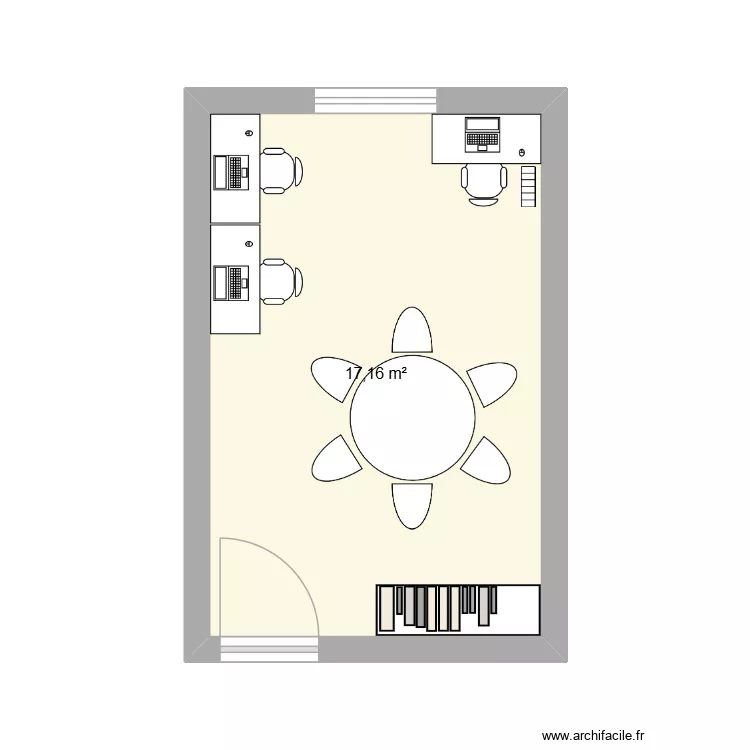 HAD BSM. Plan de 1  et 17 m²