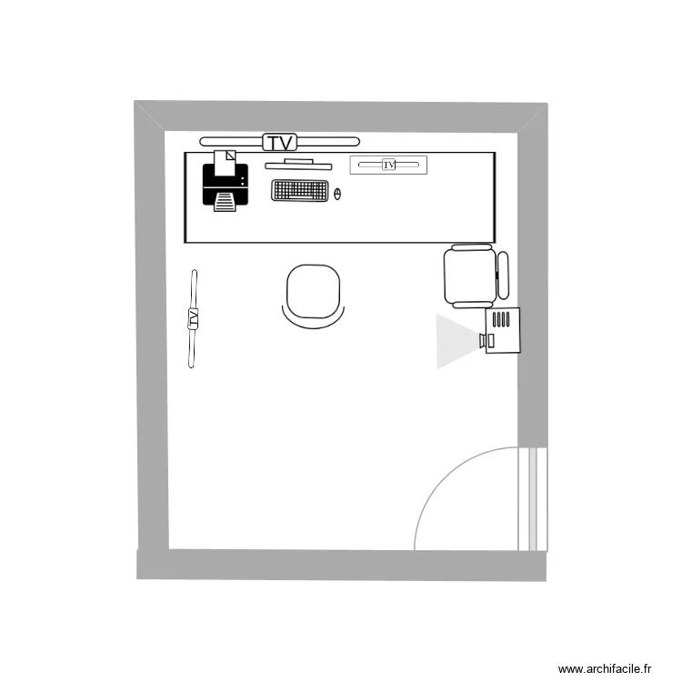 bureau chef. Plan de 