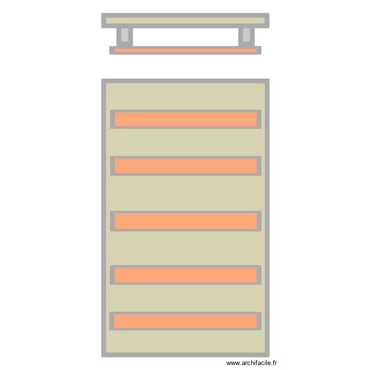 PORTE BOTTES HALLE TECHNO. Plan de 