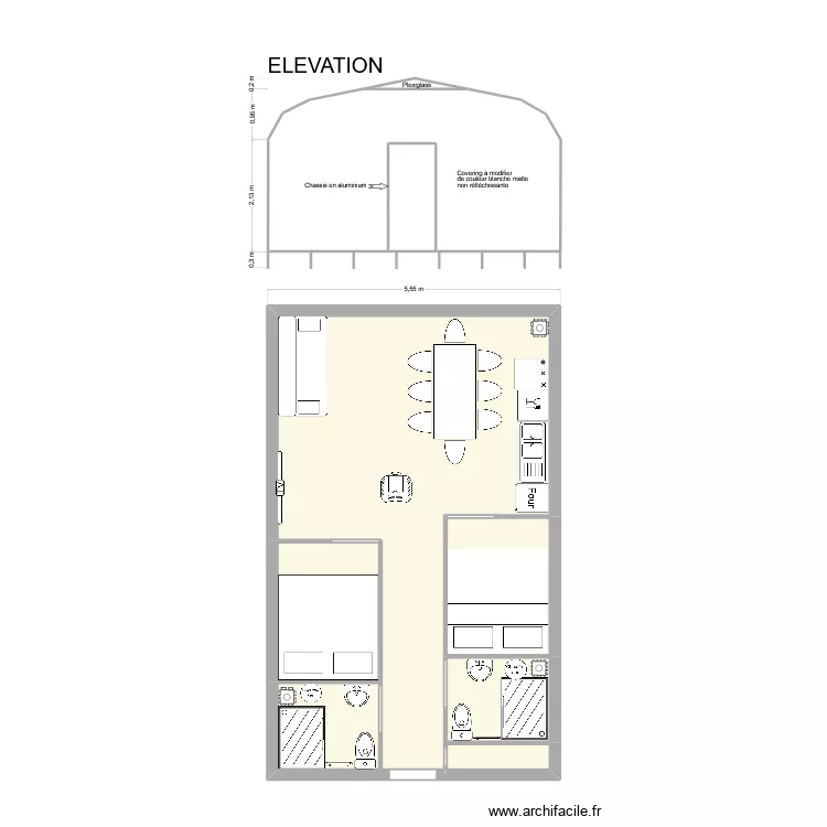 test3. Plan de 9  et 59 m²