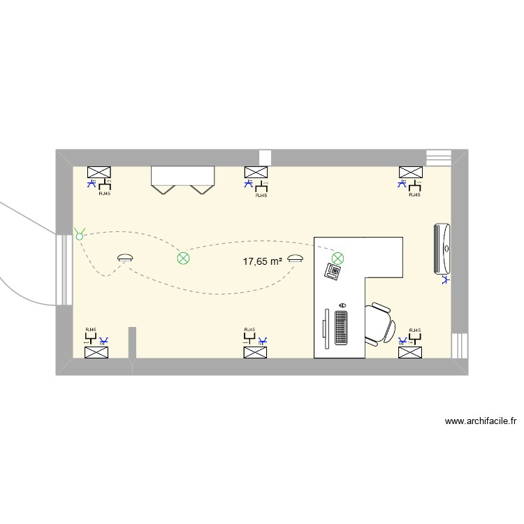 Bureau. Plan de 0 pièce et 0 m2