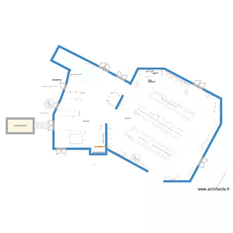 FANTASTIKCON 2026 PREVISION PLAN3 C. Plan de 1 pièce et 7 m²