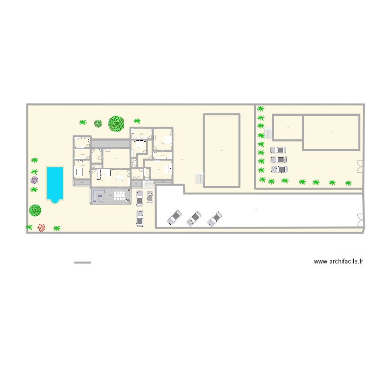 IBOURASSEN 2. Plan de 22 pièces et -1080 m2