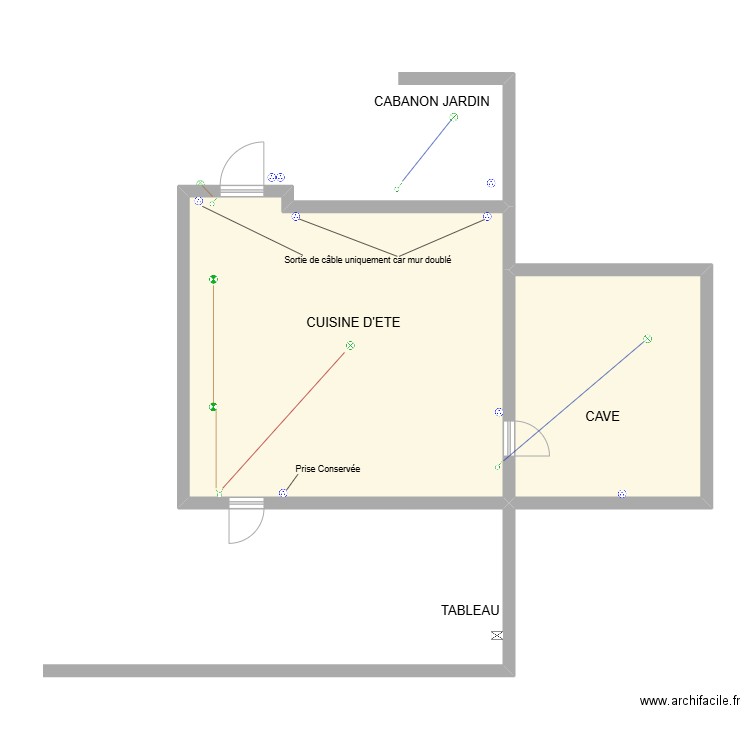 gaillac. Plan de 2 pièces et 70 m2
