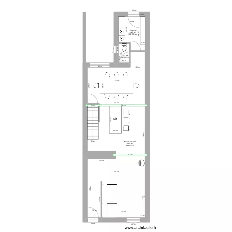 Rez de Chaussé - Projet 2-1 - Poutres. Plan de Rez de Chaussé - Projet 2-1 - Poutres. Plan de