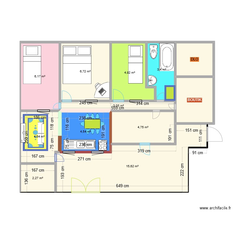 projet;plan kay fanmi jean baptiste. Plan de 12 pièces et 62 m2