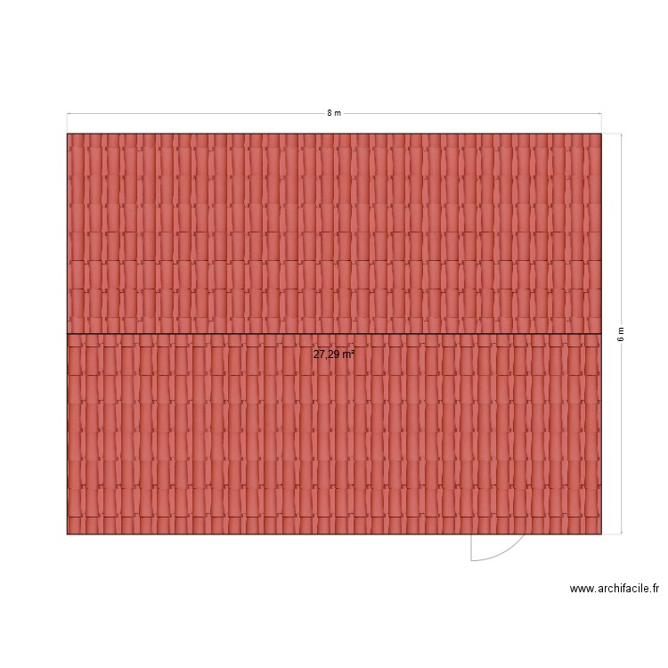 DEBARRAS. Plan de 1 pièce et 27 m2