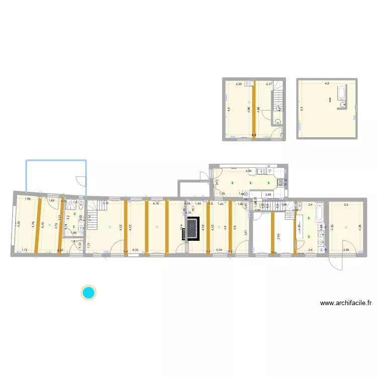 Plan 525CLF. Plan de 