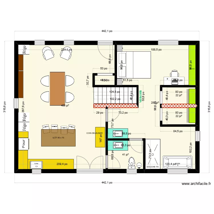 TOON - OPTION #1.3. Plan de 6 et 78 m² TOON - OPTION #1.3. Plan de 6 et 78 m²