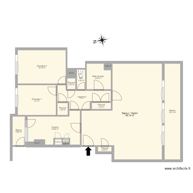 Prado Parc. Plan de 19 pièces et 111 m2