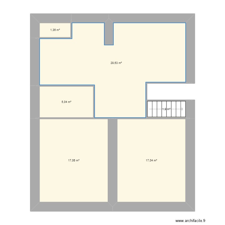 M.Korger. Plan de 6 pièces et 72 m2