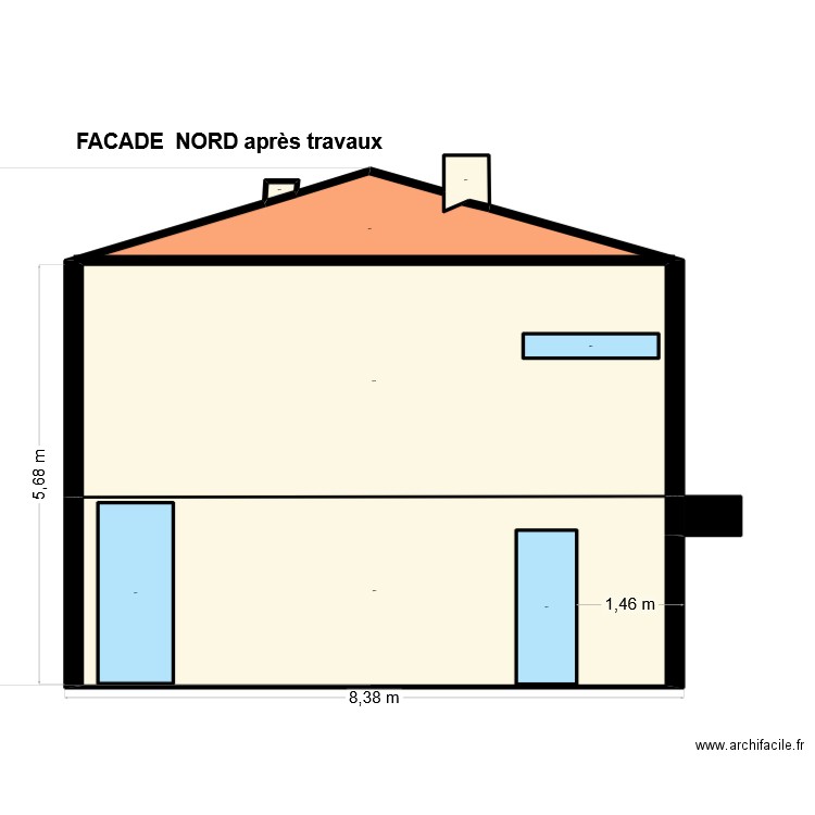 DP CAPO PLANS FACADES NORD. Plan de 19 pièces et 100 m2