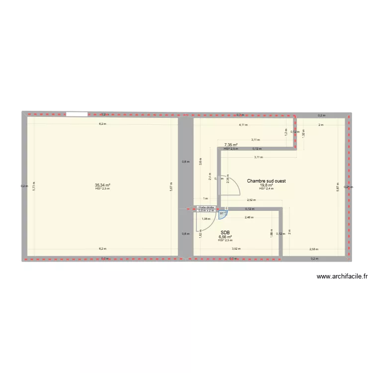 maison gaby rdc cote cuisine. Plan de 