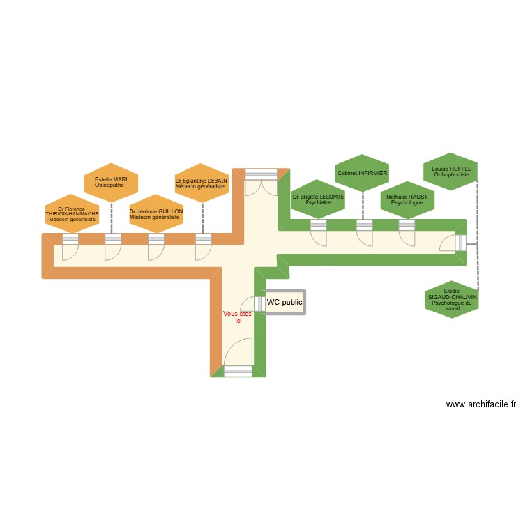 Cabinet. Plan de 0 pièce et 0 m2