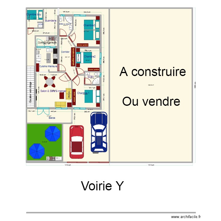 vue en plan Callixte Nyabugete IV RDC. Plan de 15 pièces et 358 m2