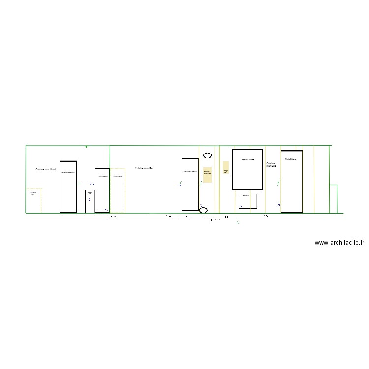 CUISINE-Murs_Sud-Est-Nord. Plan de 0 pièce et 0 m2