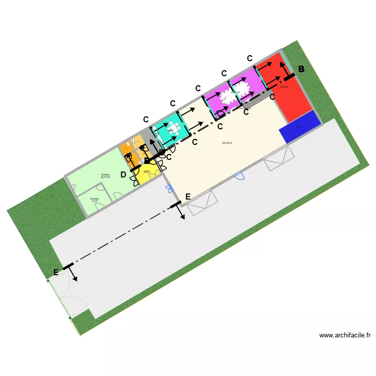 travaux v4 - avec chgt escalier. Plan de 12 et 382 m² travaux v4 - avec chgt escalier. Plan de 12 et 382 m²