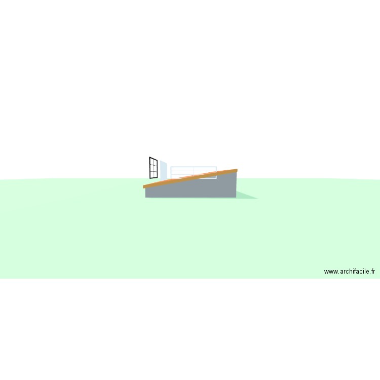 hangad. Plan de 1 pièce et 57 m2