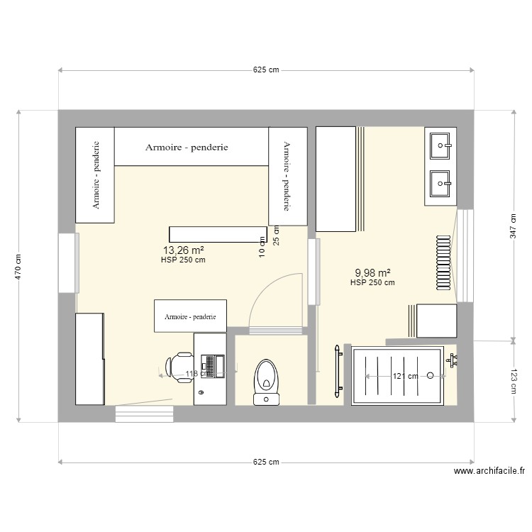 EXTENTION CHAMBRE PM 22 01 2025. Plan de 0 pièce et 0 m2