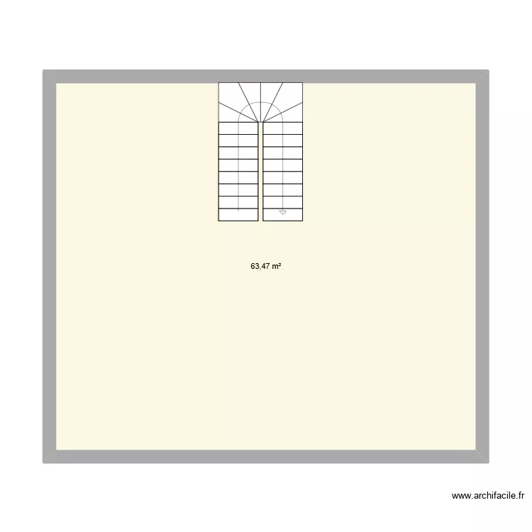 Etage. Plan de 1 Pièce et 63 m² Etage. Plan de 1 Pièce et 63 m²
