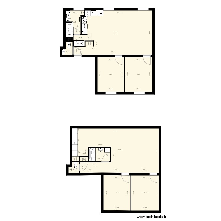 coteau 1er. Plan de 12 pièces et 135 m2