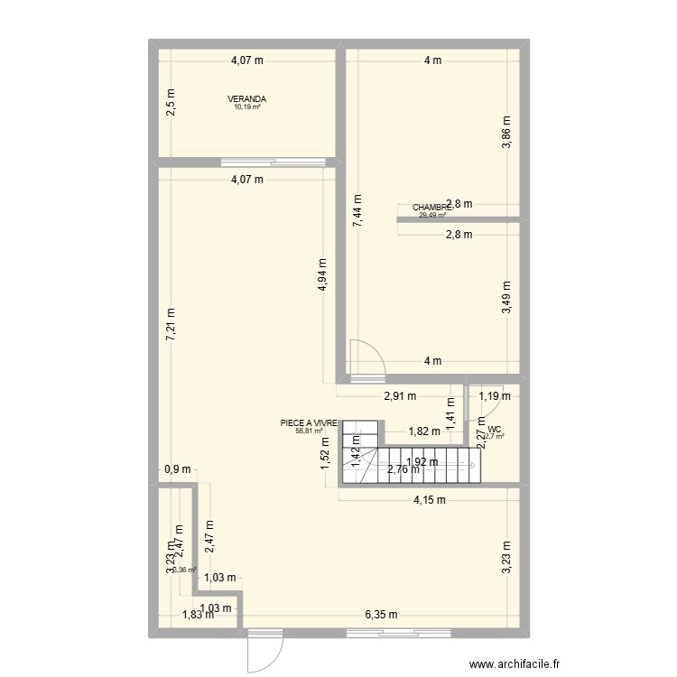 JEHAN PLAN. Plan de 5 pièces et 105 m2