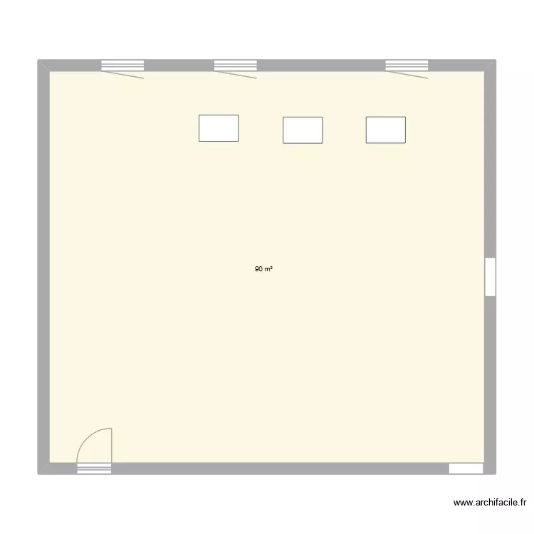 -fg(fg(-ftr-t. Plan de 1 Pièce et 90 m²