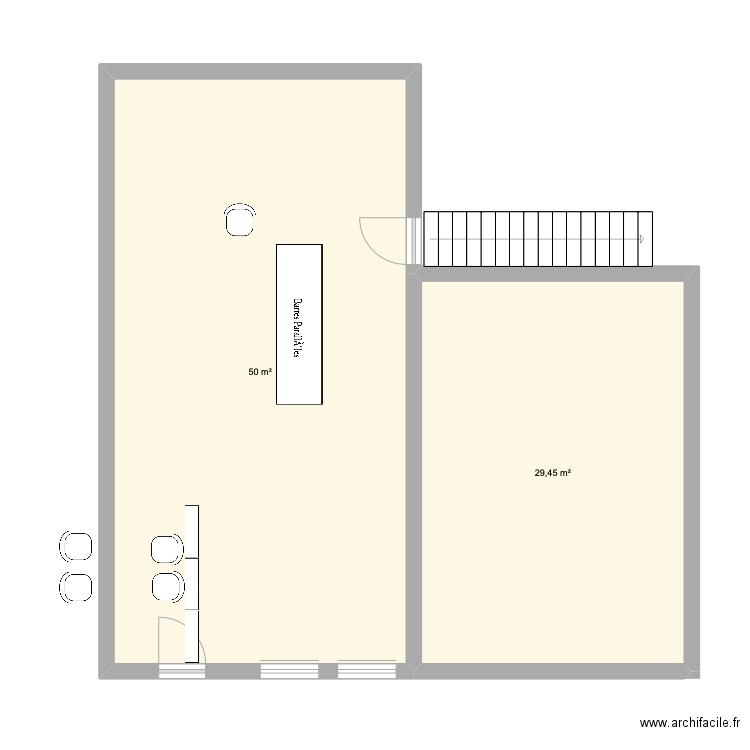 Plan La Solane. Plan de 2 pièces et 79 m2
