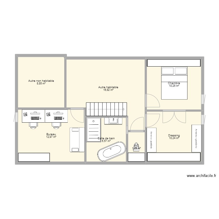 Etage Quaix. Plan de 0 pièce et 0 m2