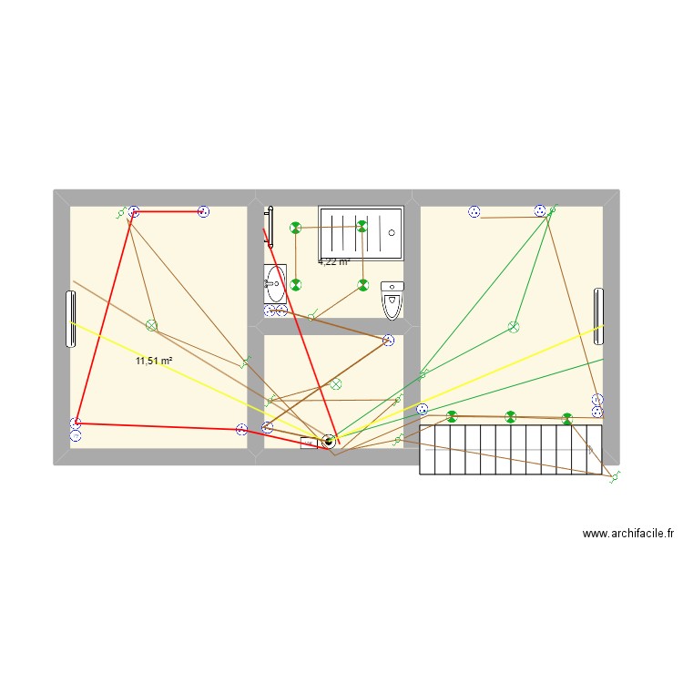 fontalba. Plan de 3 pièces et 32 m2