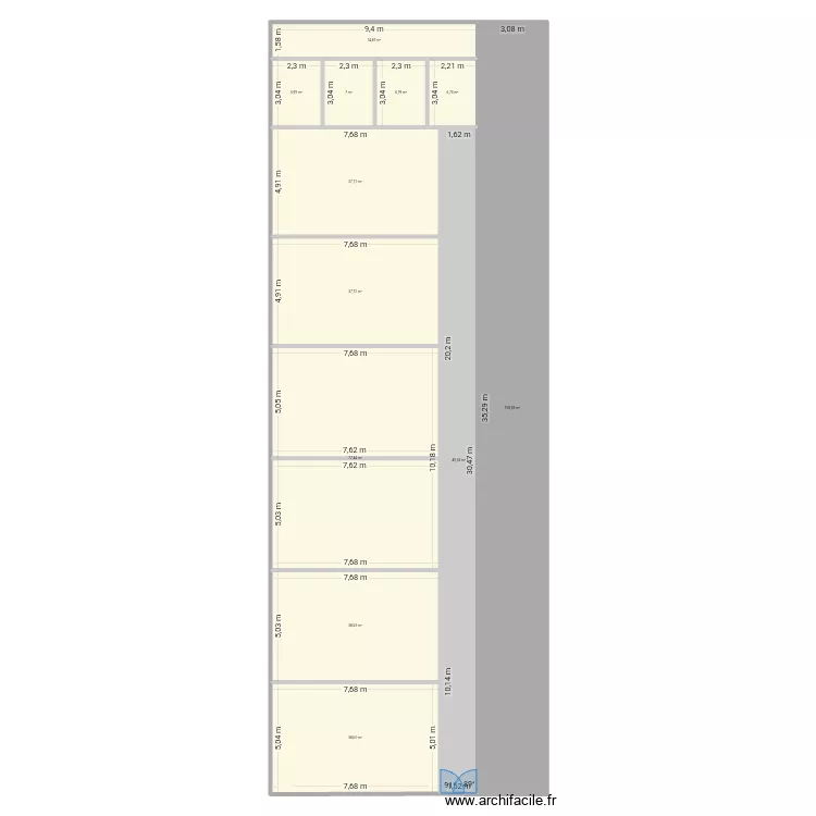 Stab. Plan de 12  et 431 m²