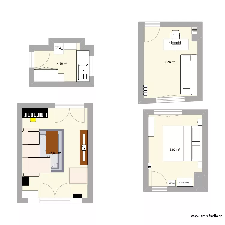 id&eacute;e salon 2. Plan de 