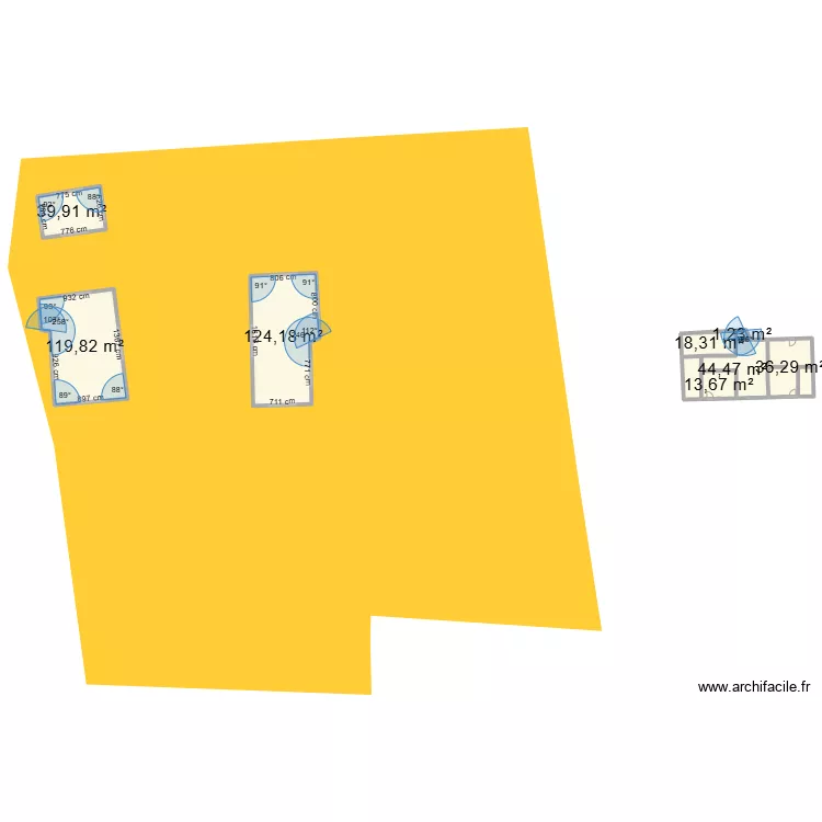 Maison commenaille. Plan de 