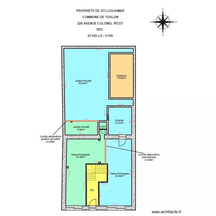 SCI LOUJUMAR. Plan de 