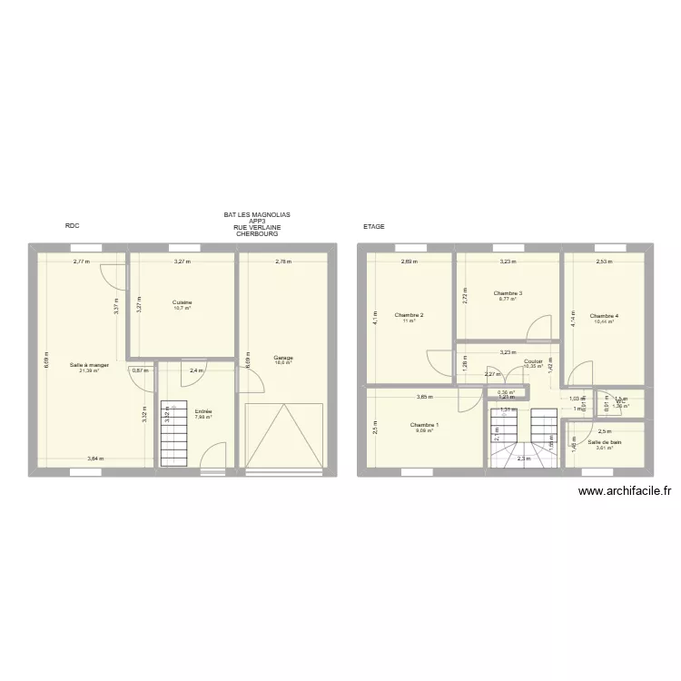 BAT LES MAGNOLIAS APP3. Plan de 