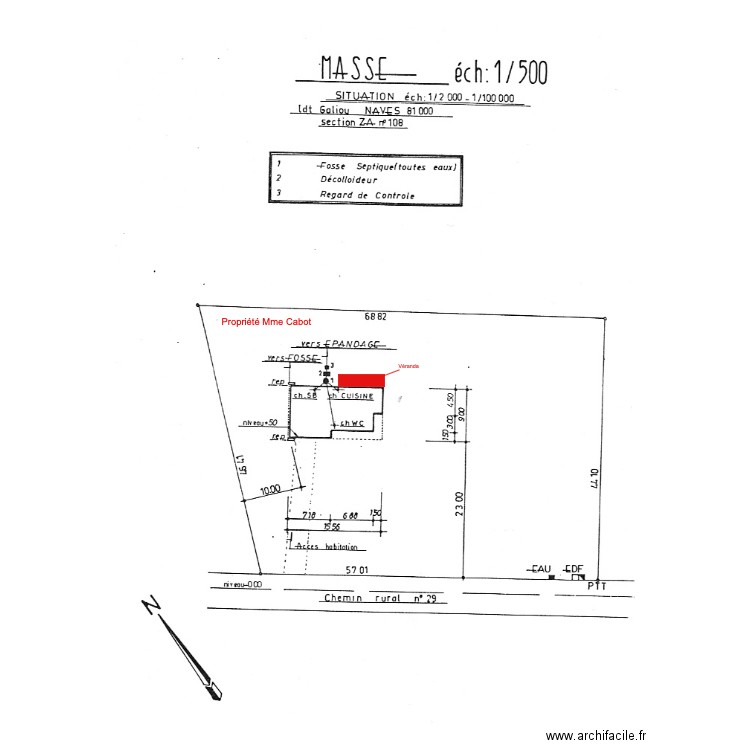 Plan de masse véranda. Plan de 0 pièce et 0 m2
