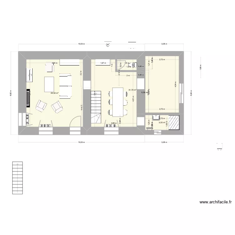 RDC projet 3 avec WC. Plan de 8 et 130 m² RDC projet 3 avec WC. Plan de 8 et 130 m²